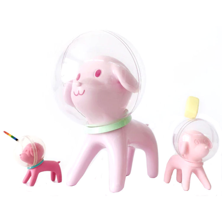 Classic Pink Space Dog by Han Ning
