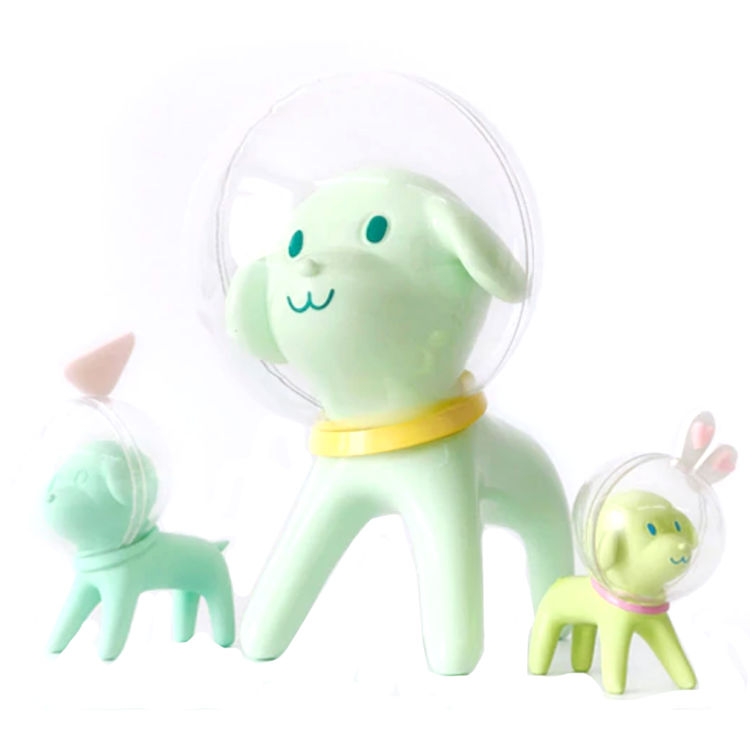 Classic Green Space Dog by Han Ning