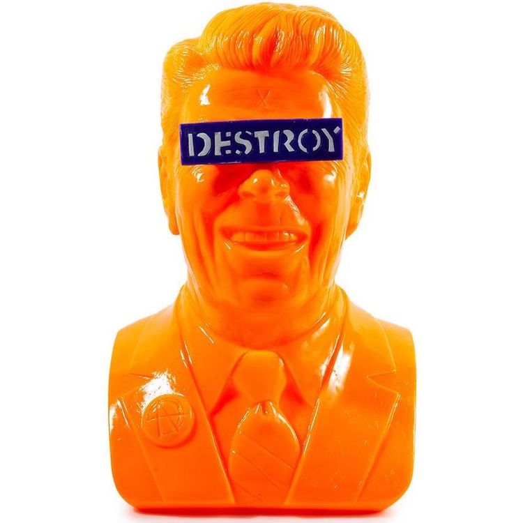 Orange Gipper Reagan Bust by Frank Kozik