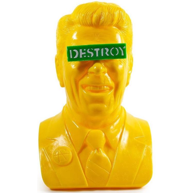 Yellow Gipper Reagan Bust by Frank Kozik
