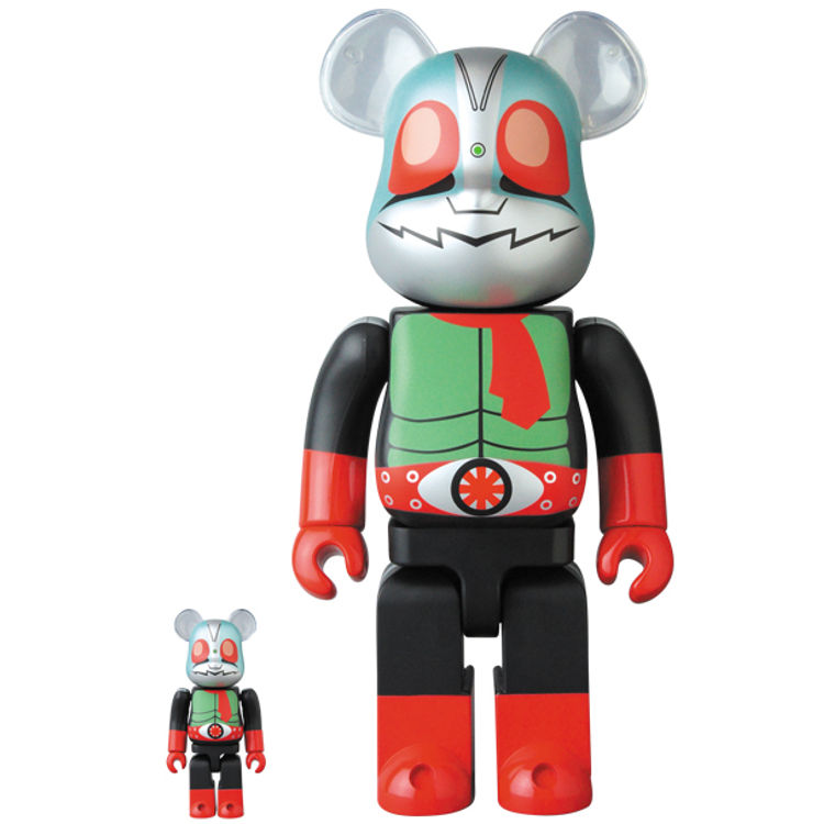 100% & 400%  Masked Rider New No. 2 Be@rbrick (Set) by Shotaro Ishinomori