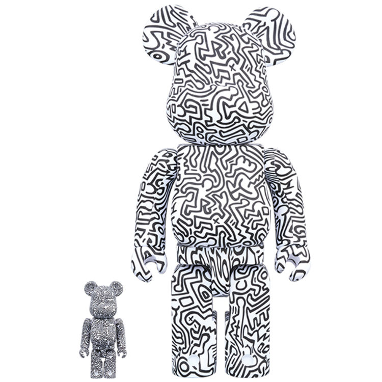 100% + 400% Keith Haring #4 Be@rbrick (Set) by Keith Haring
