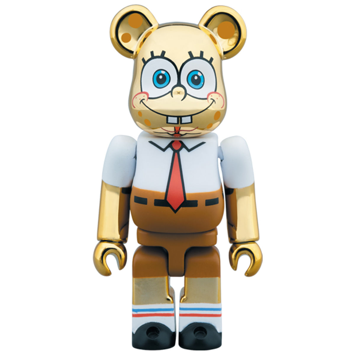100% + 400% Gold Chrome Spongebob Squarepants Be@rbrick (Set)
