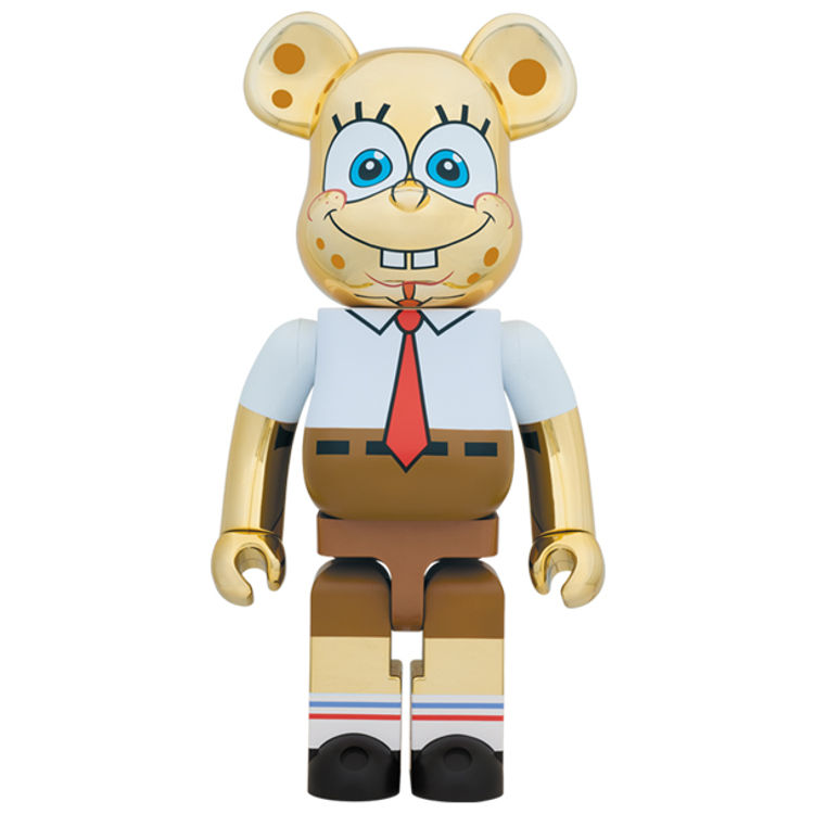 1000% Gold Chrome Spongebob Squarepants Be@rbrick by Nickelodeon