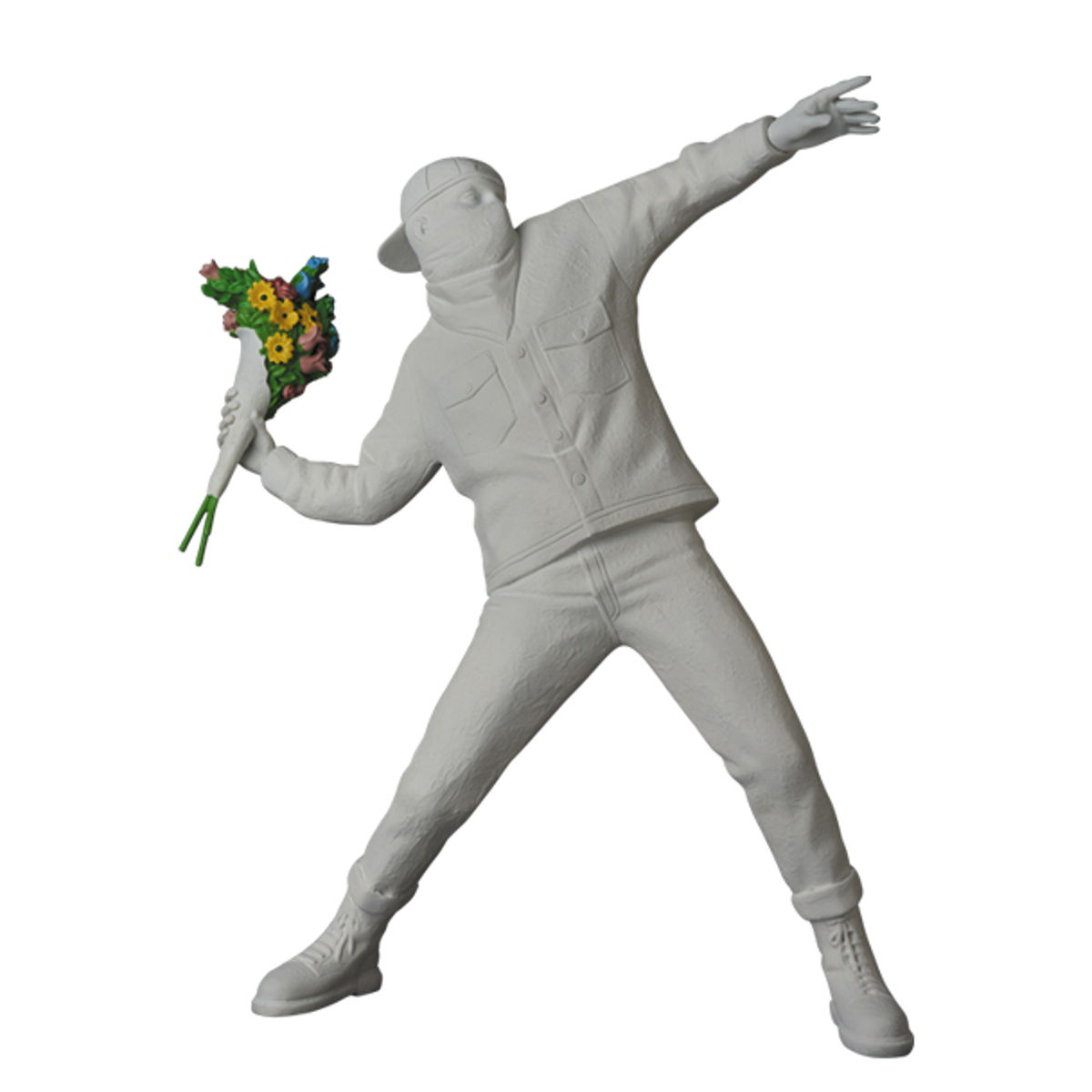 White Gesso Flower Bomber