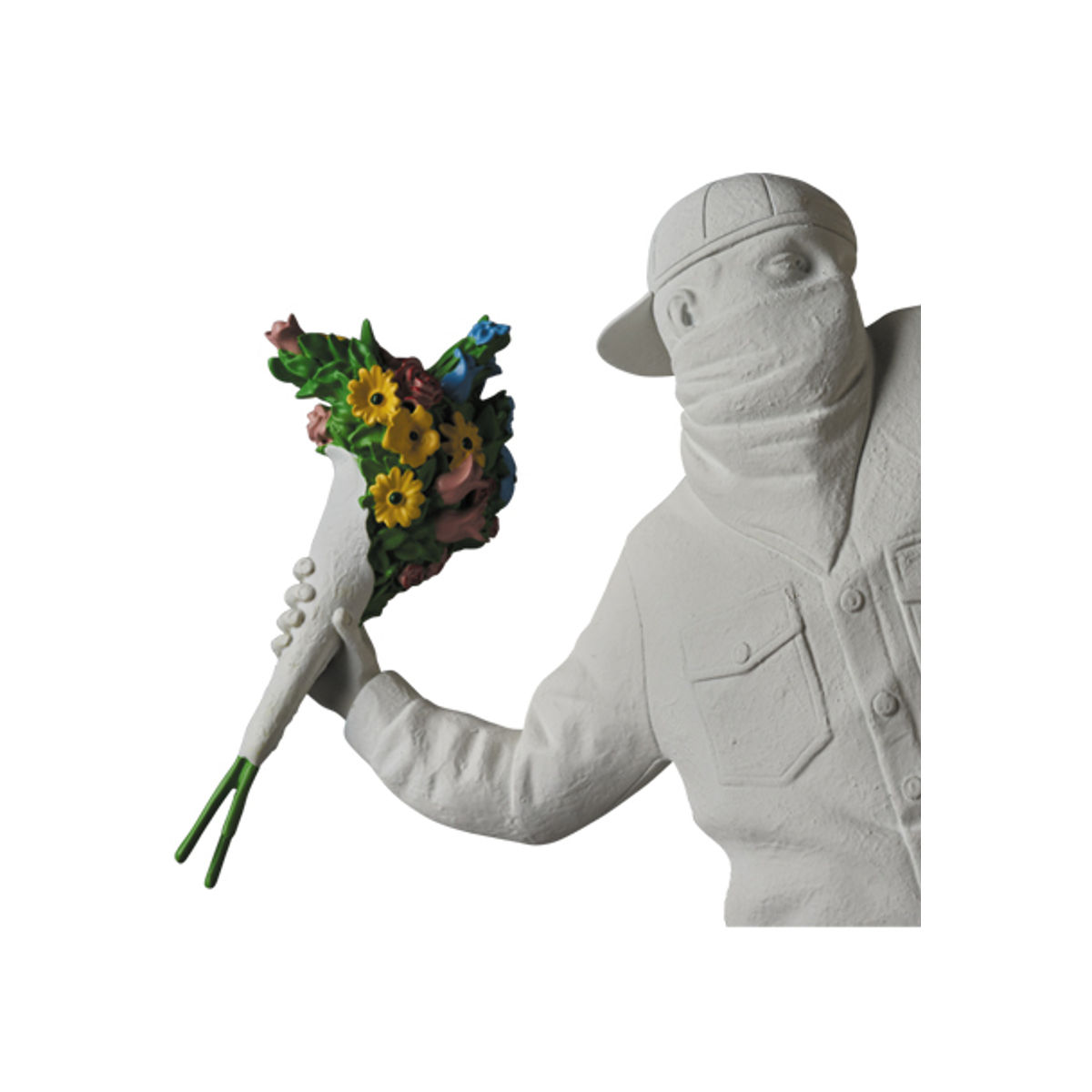 White Gesso Flower Bomber