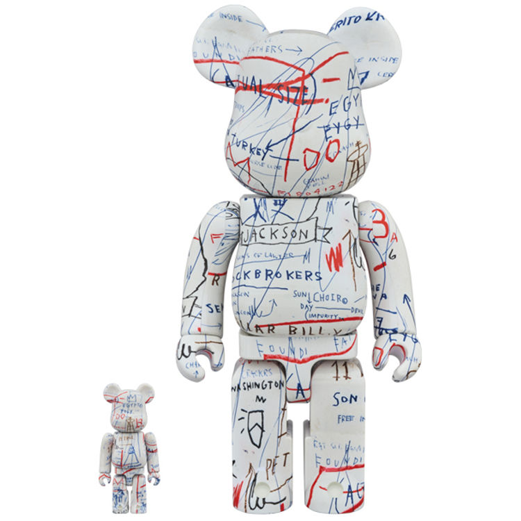 100% + 400% - Jean-Michel Basquiat Be@rbrick #2 by Jean-Michel Basquiat