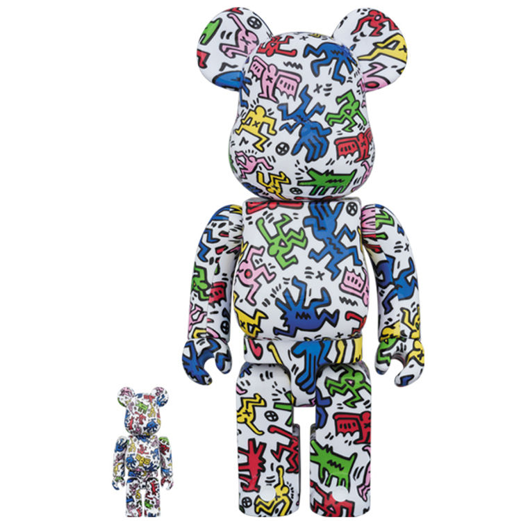 100% + 400% Keith Haring #1 Be@rbrick (Set) by Keith Haring