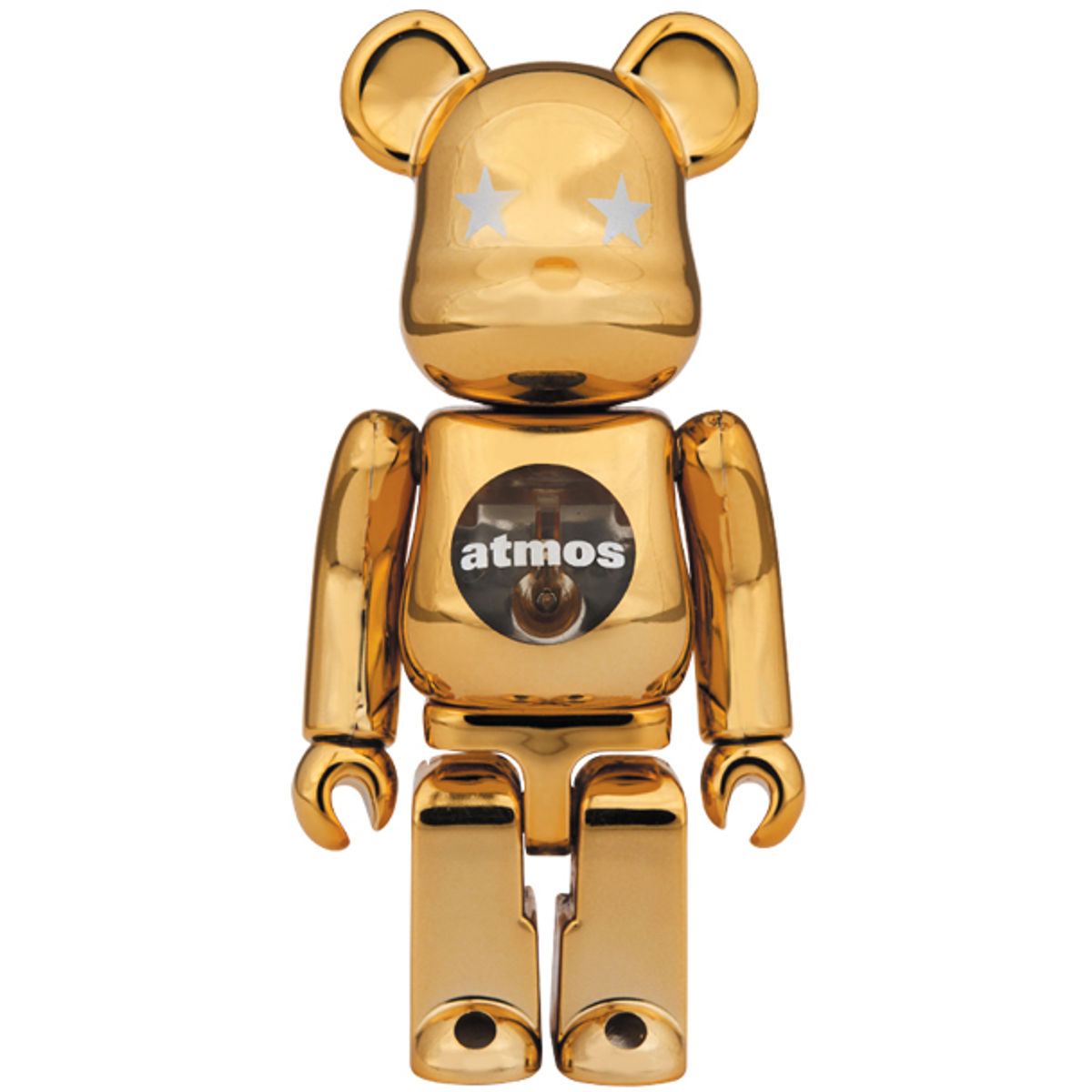 100% + 400% Atmos Gold Chrome Be@rbrick (Set)