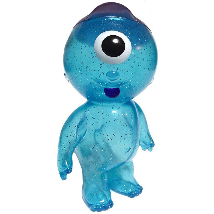 Clear Blue Glitter Tofu Kid (Superfest 80) by Cometdebris (Koji Harmon)