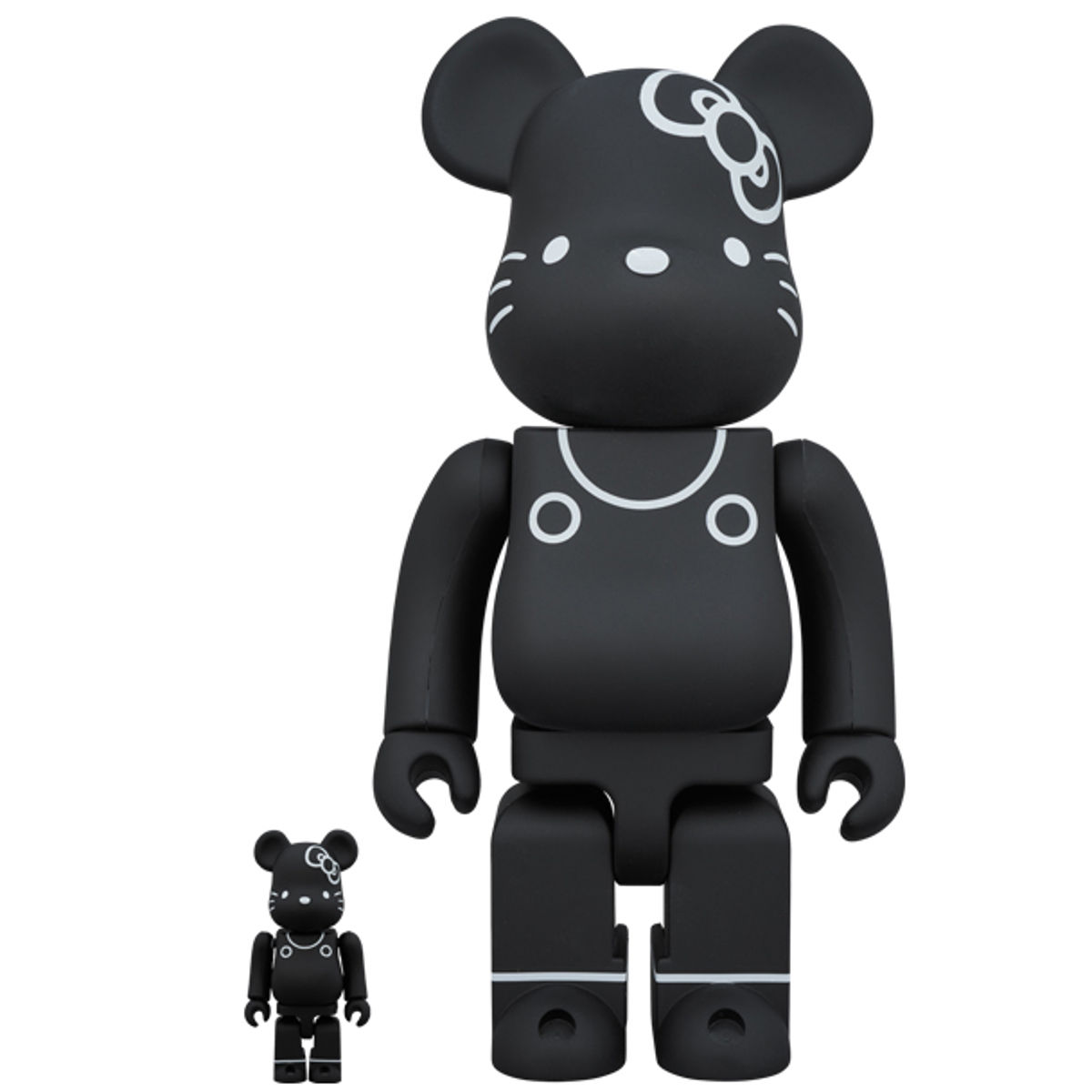 100% + 400% 45th Anniversary Black Hello Kitty Be@rbrick (Set)