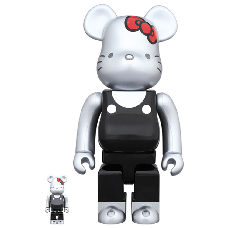 100% + 400% Black 45th Anniversary Hello Kitty Be@rbrick (Set) by Sanrio