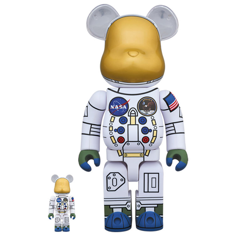 100% + 400% Apollo 11 Astronaut : 50th Anniversary Be@rbrick by NASA