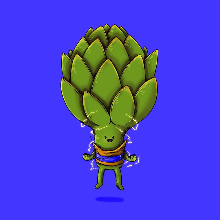 Super Sayan Artichoke by Alex Solis