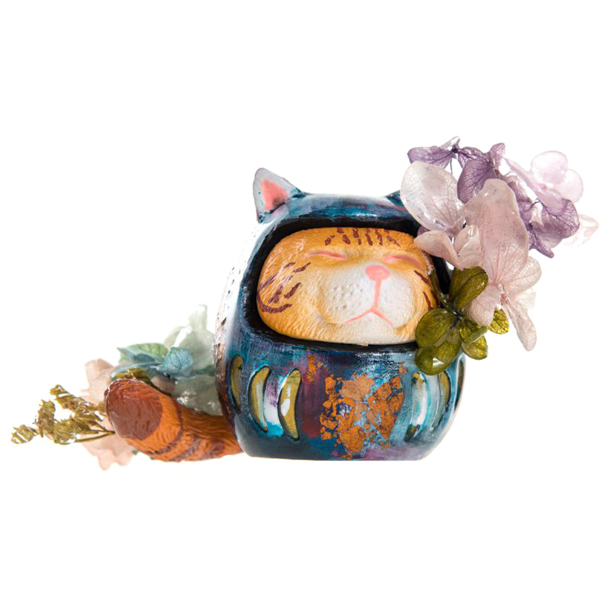 Flower Cat on the Rock