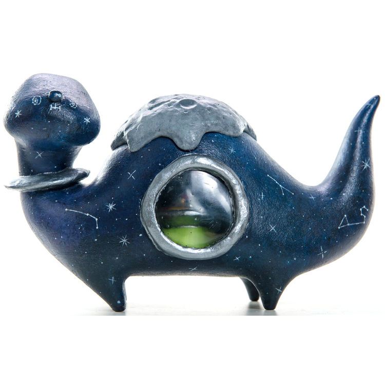 Starry moon shell brontosaurus by A Few Buckles