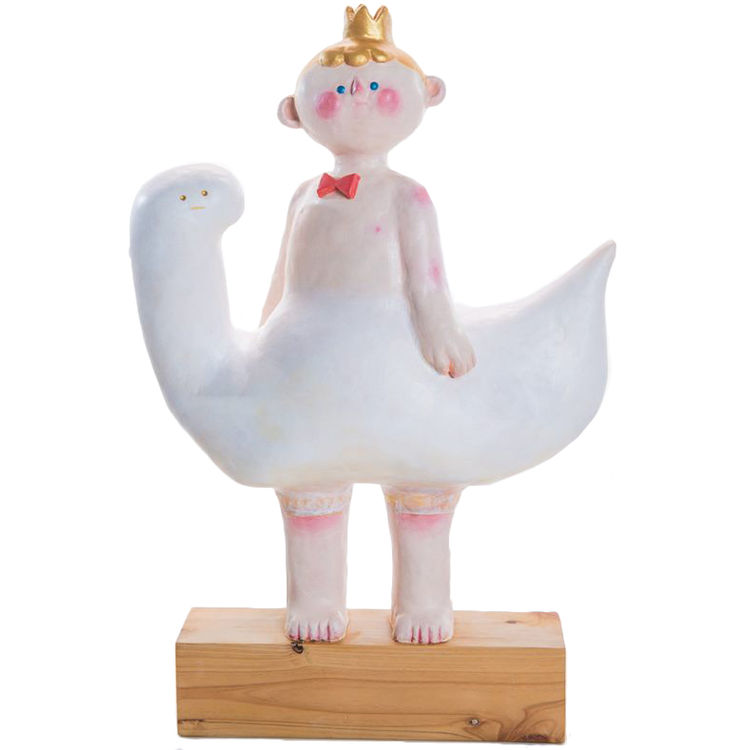 White Dinosaur Prince by Little Yellow Studio