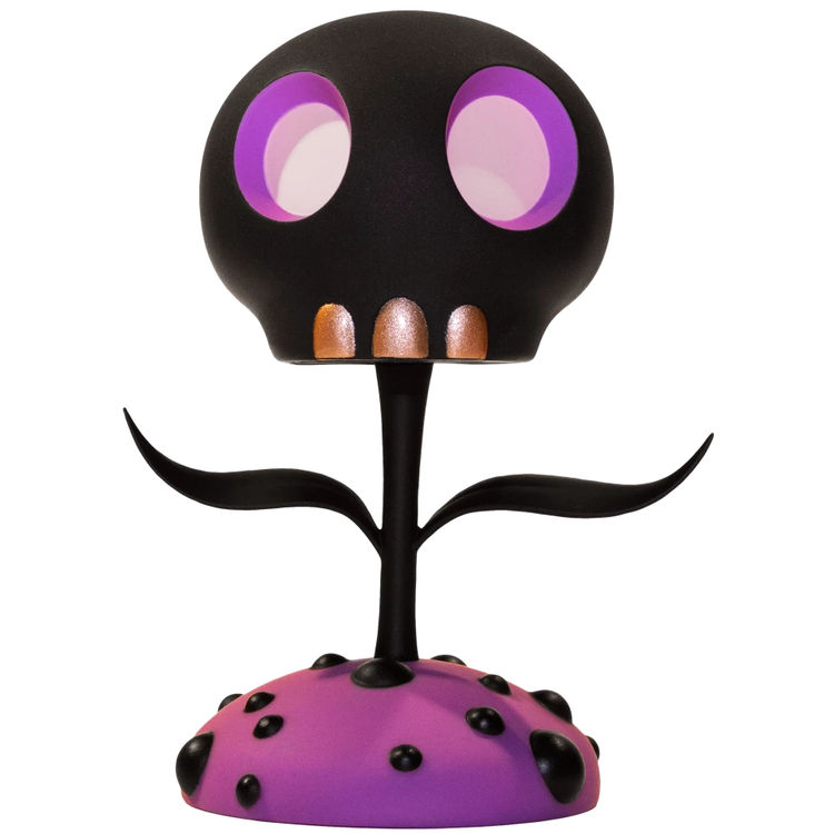 5" Purple Glow Skull Flower by Tara McPherson
