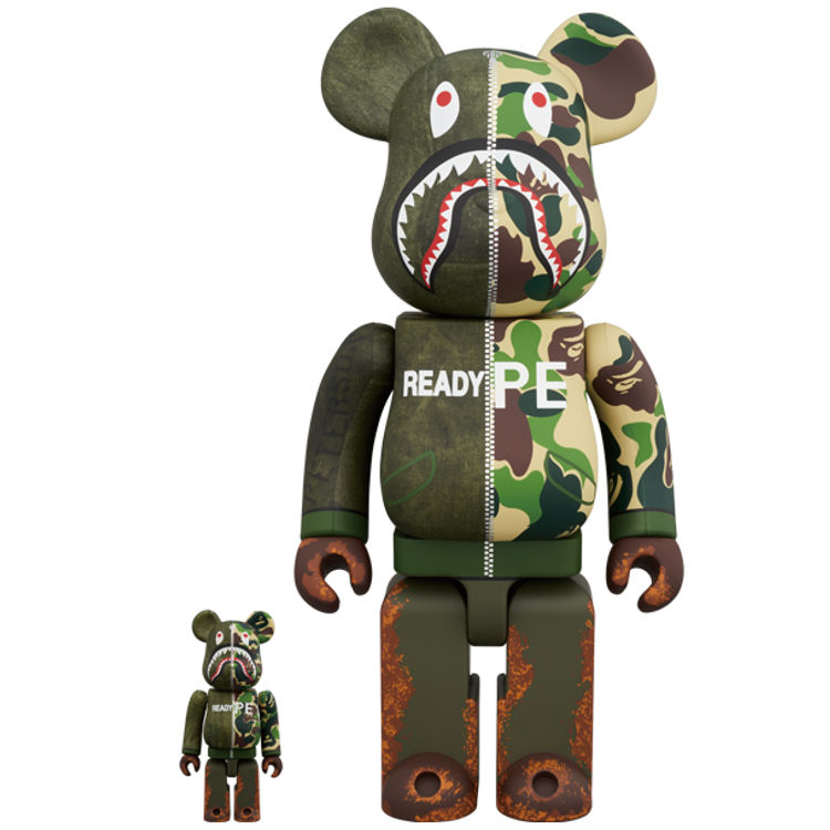 100% + 400% Readymade Camo Be@rbrick (Set) by BAPE (A Bathing Ape)