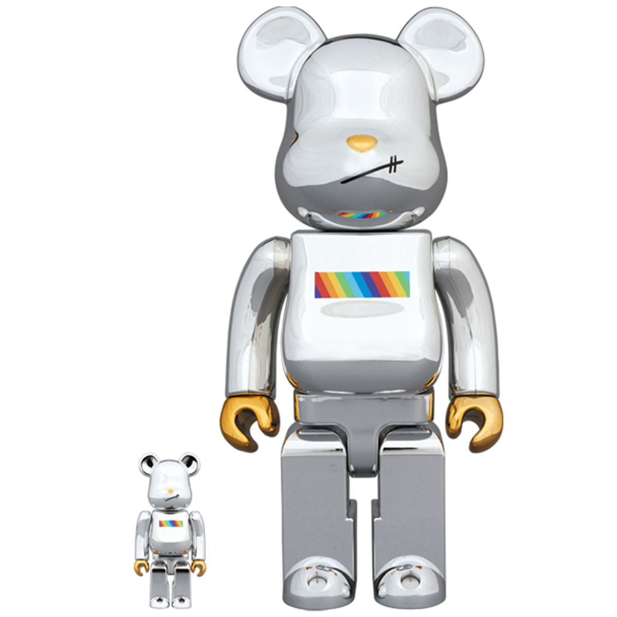100% + 400% Chrome J.S.B. 1st Be@rbrick (Set)