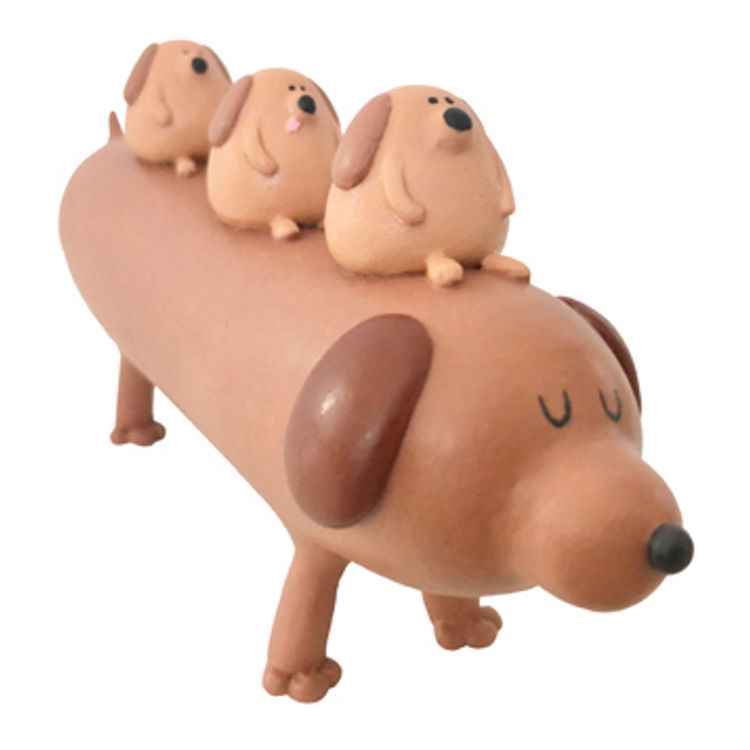 Sausage and her pups by Sad Salesman