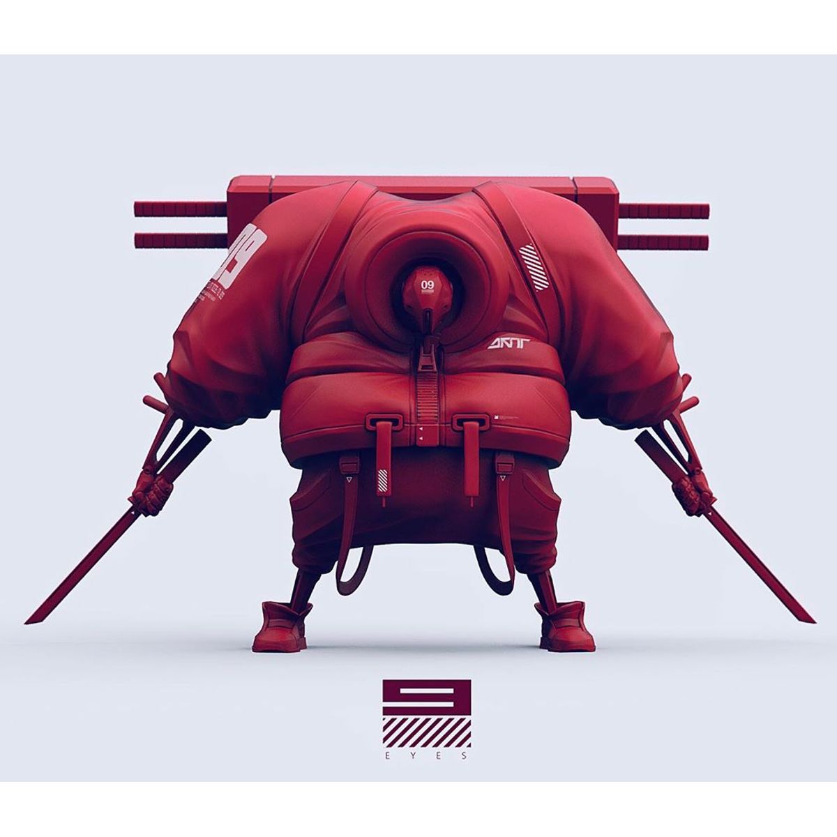 6" Red Master 9 Eyes