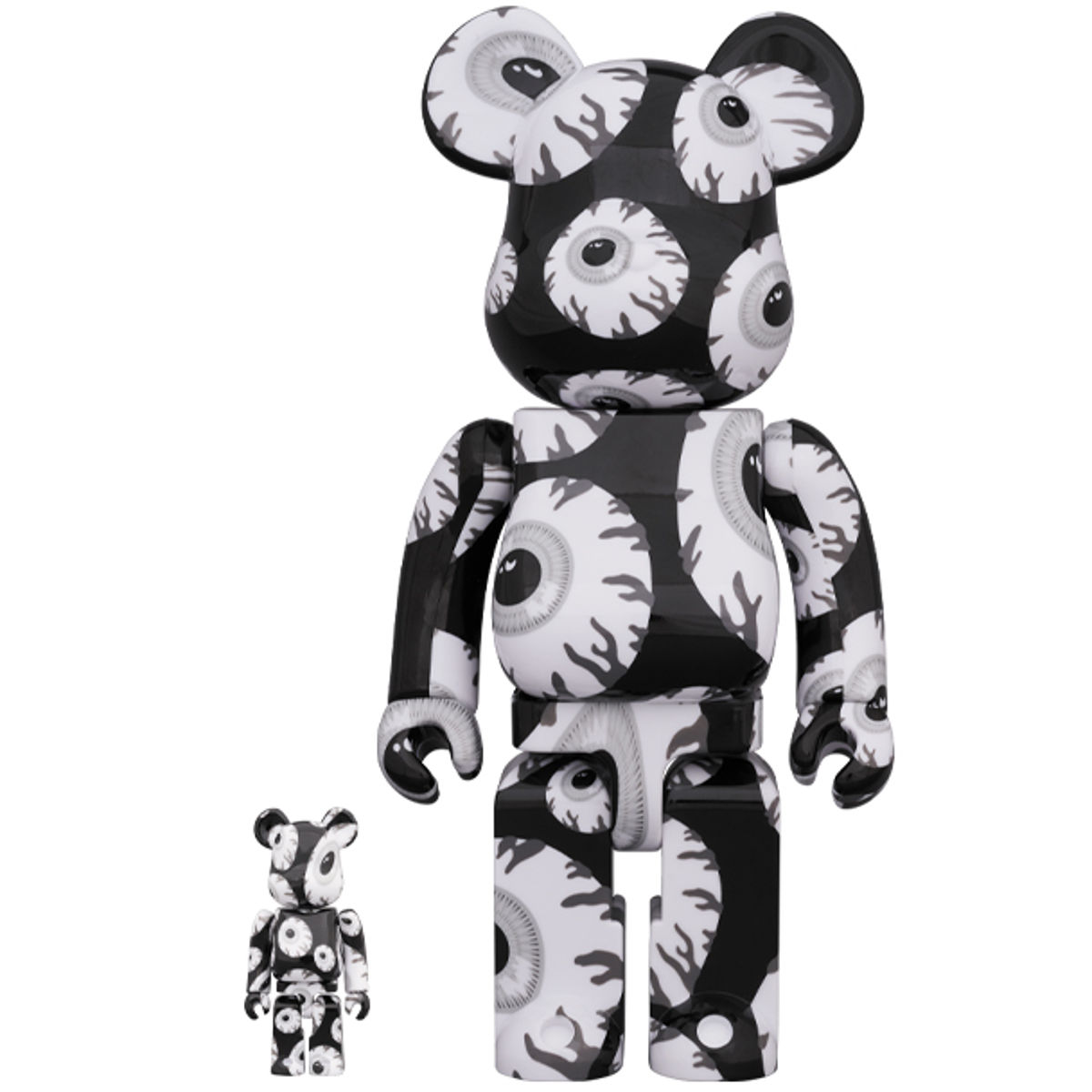 100% + 400% Monochromatic Mishka Be@rbrick (NTWRK Exclusive)