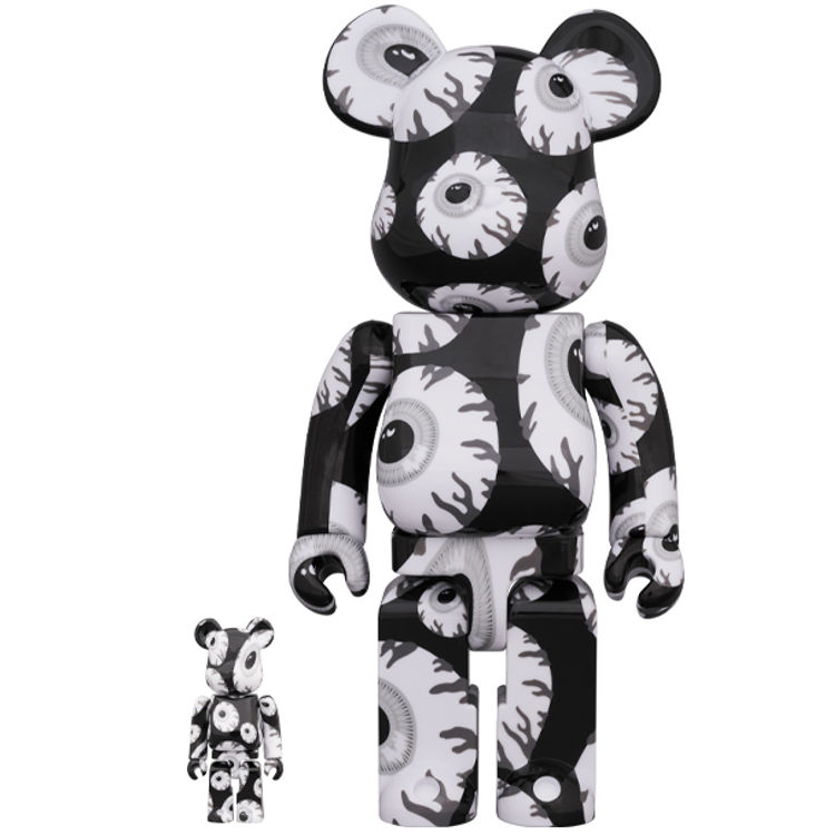 100% + 400% Monochromatic Mishka Be@rbrick (NTWRK Exclusive) by Mishka (Greg Rivera)