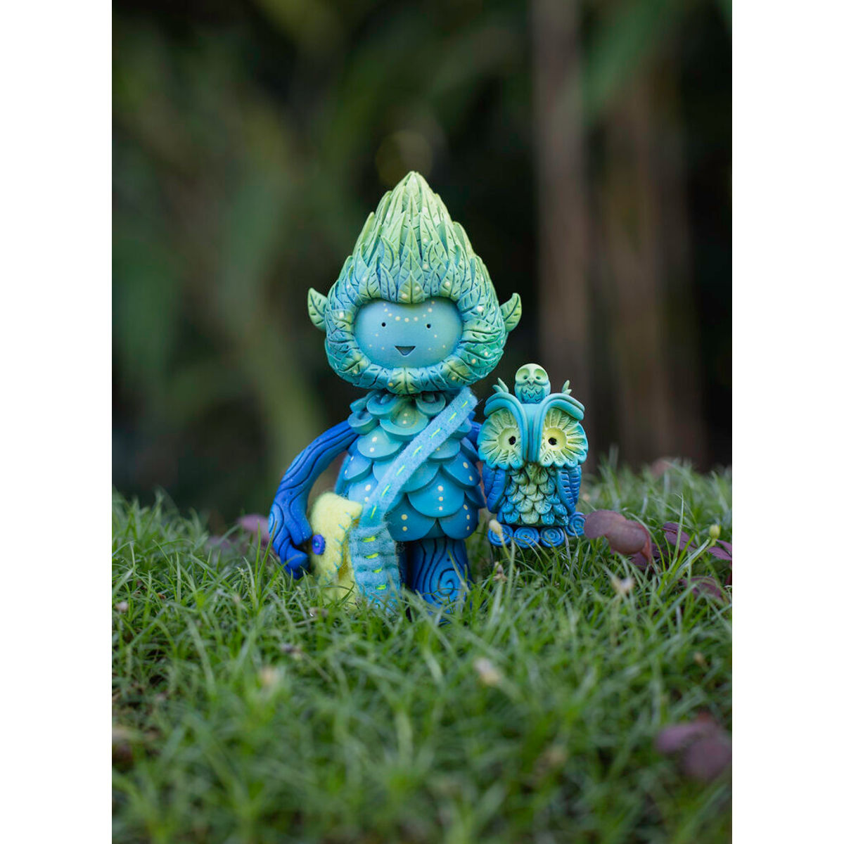 Muju Tree Spirit Blue Owl and Bag