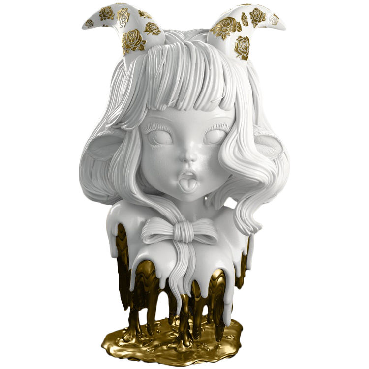White & Gold Capricorn by Camilla d'Errico