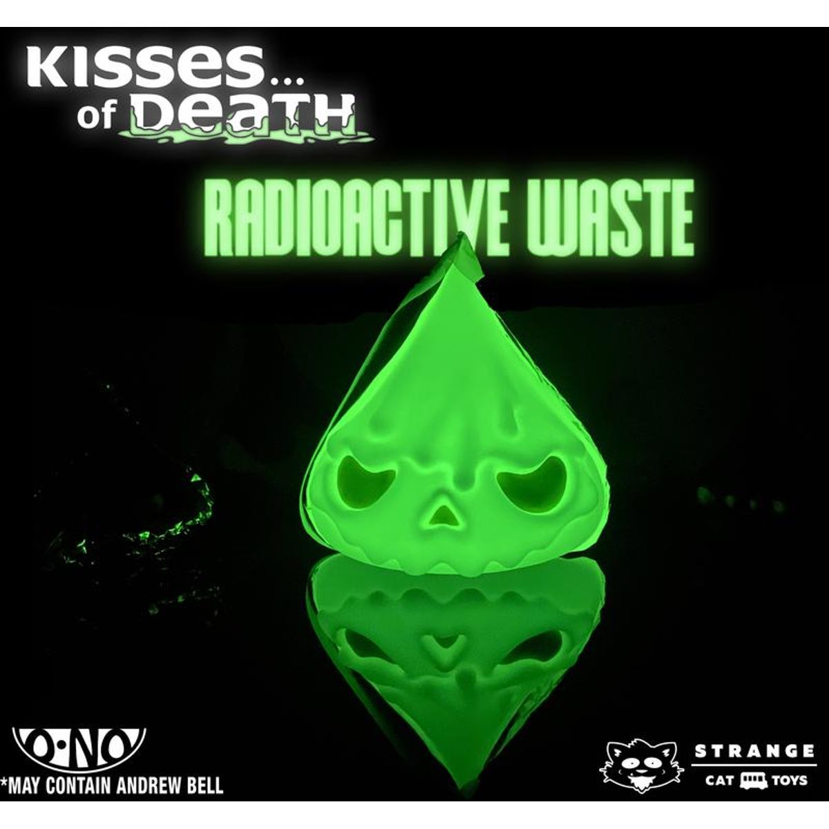 4" Radioactive Waste (GID) Skull Kisses of Death