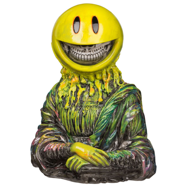Green Mona Lisa Grin by Ron English