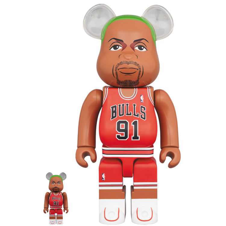 100% + 400% Dennis Rodman Chicago Bulls Be@rbrick (Set) by NBA (National Basketball Association)