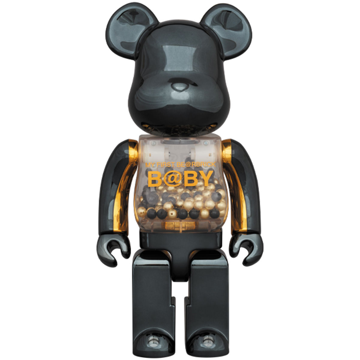 100% + 400% Innersect Black & Gold Be@rbrick B@by