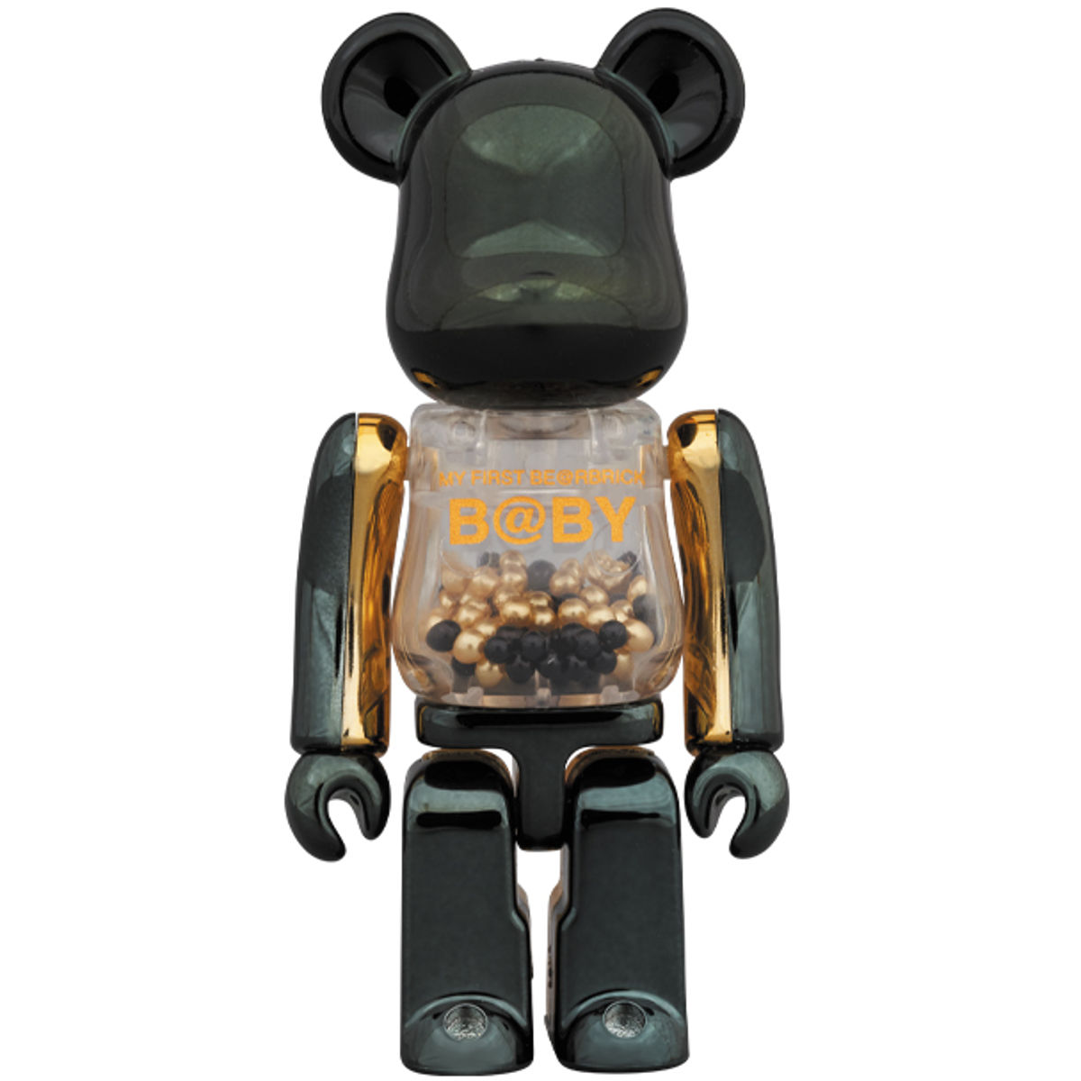 100% + 400% Innersect Black & Gold Be@rbrick B@by