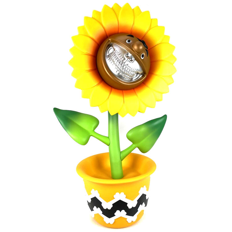 Charlie Grin Shocking Sunflower (Silver) by Ron English