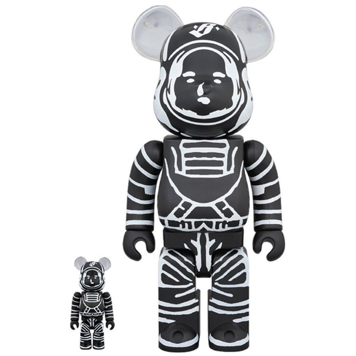 100% + 400% Billionaire Boys Club x FDMTL Black Be@rbrick (Set)