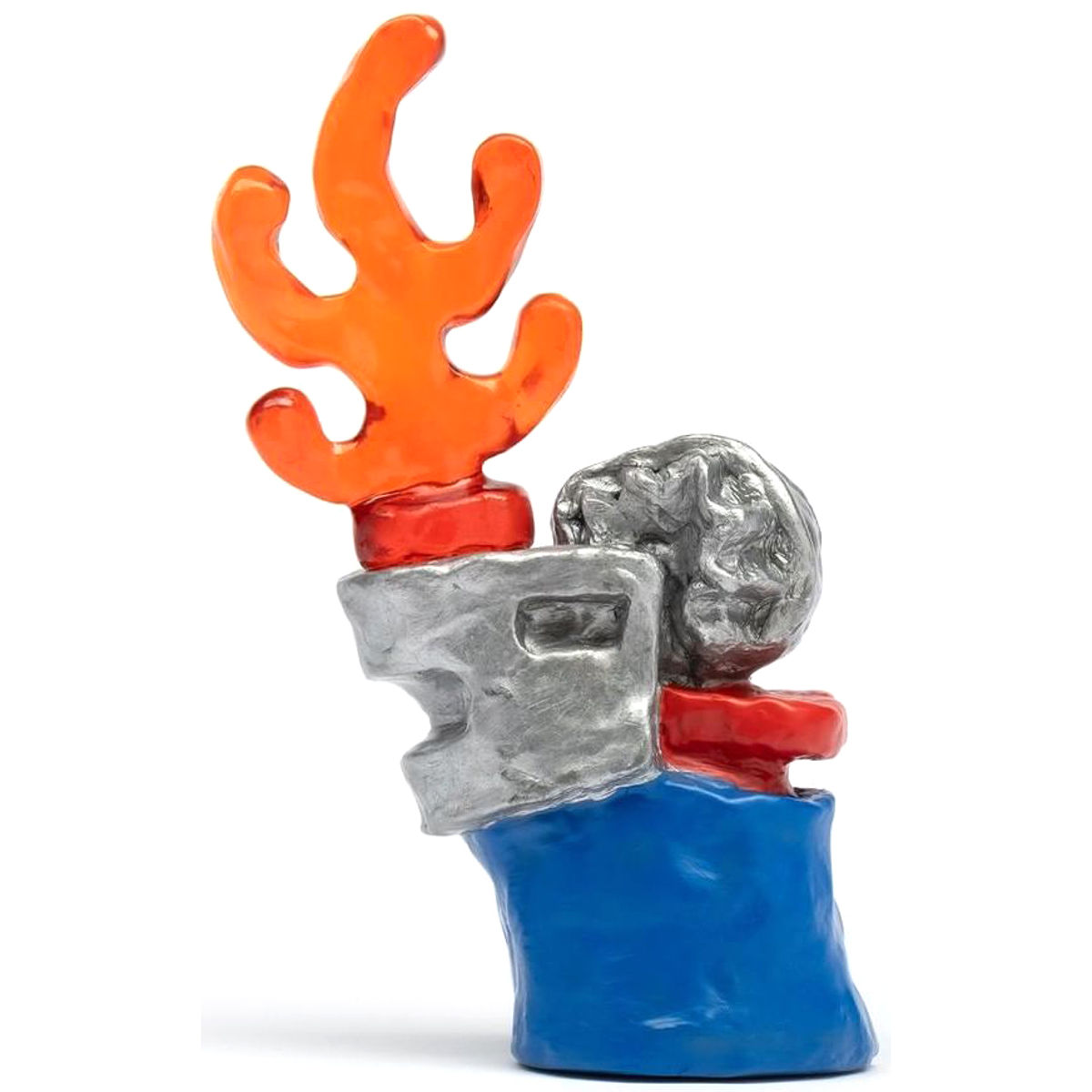 Blue / Orange Flame Red Flower