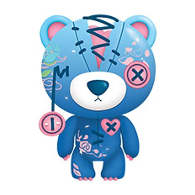 Blue Rose Raggedy Teddy by Joybrain
