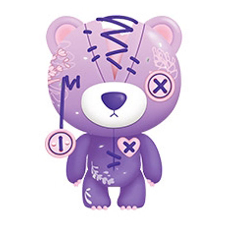 Lavender Raggedy Teddy by Joybrain