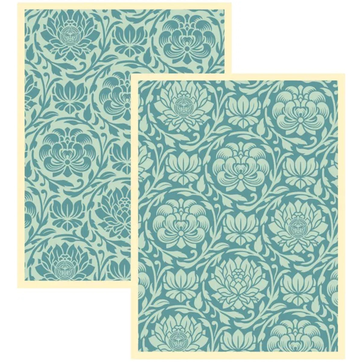 Floral Harmony Blue Yin/Yang