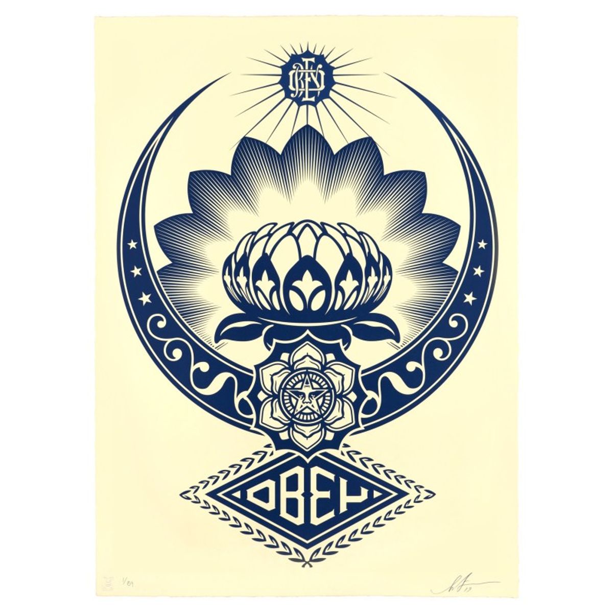 Obey Lotus Ornament (Large Format)