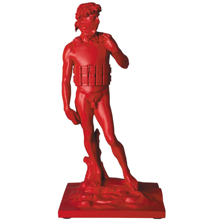 Red Suicide Man by Banksy (Brandalised)
