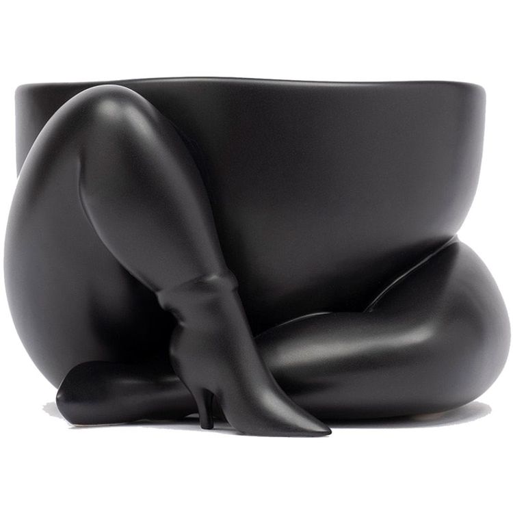 Black High Heeled Two Legged Planter by Parra