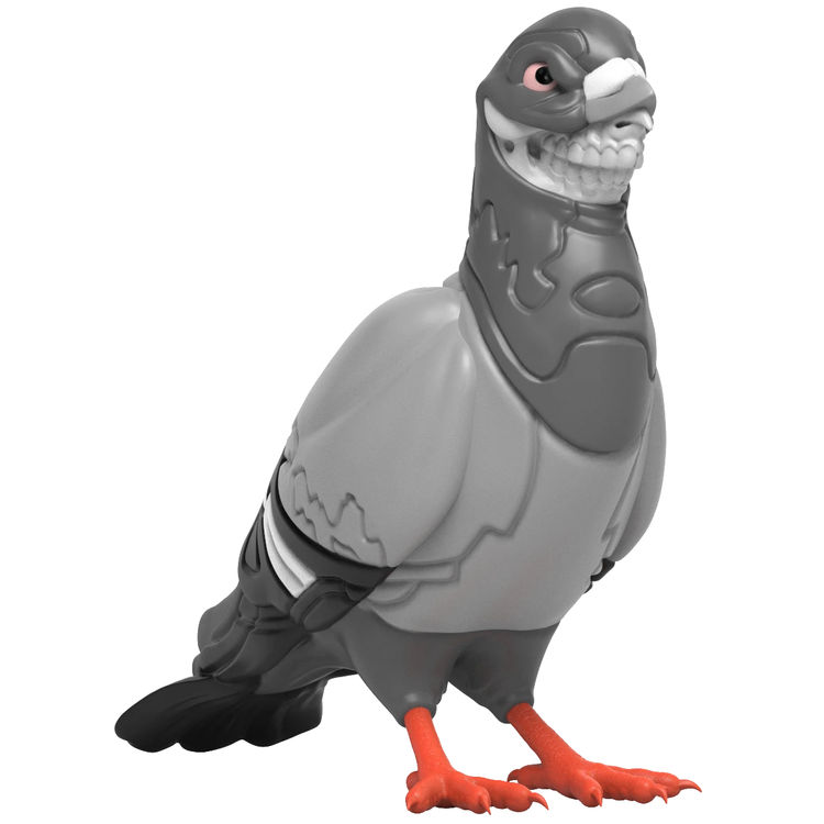 Mono Pigeon Skull Grin by Ron English