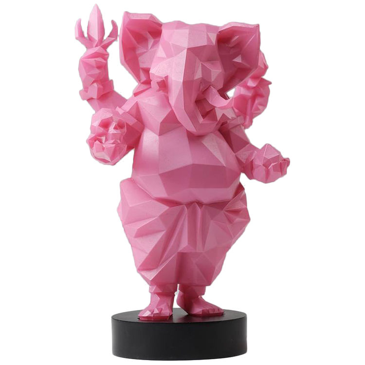 Pink Low Poly Ganesha by Kaiju Smuggler
