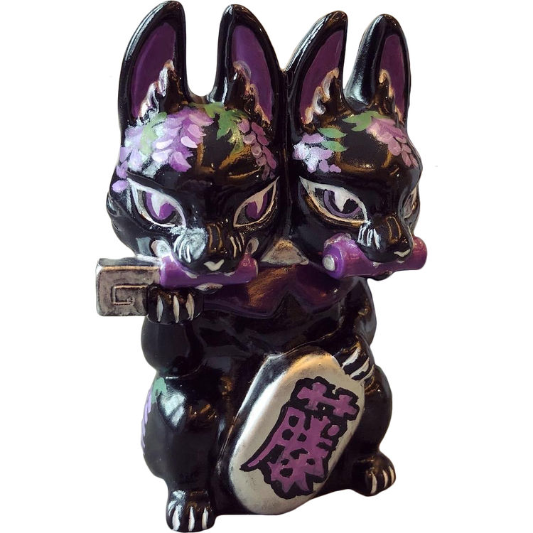 Wisteria Two-Headed Fox by Genkosha