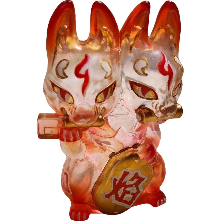 FLAME TWO-HEADED FOX by Genkosha