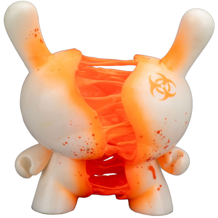 Orange Biohazard Mitosis Dunny by Mr. Mars (Marshall Ballantyne)