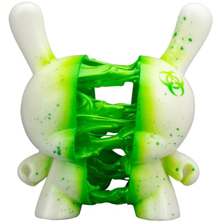 Green Biohazard Mitosis Dunny by Mr. Mars (Marshall Ballantyne)